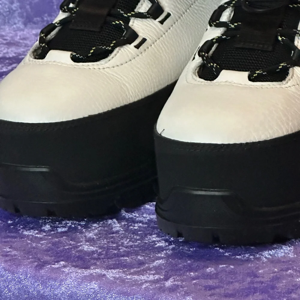 UGG Women's Tall Shasta Black and White Lace-Up Winter Boots - Picture 5 of 16